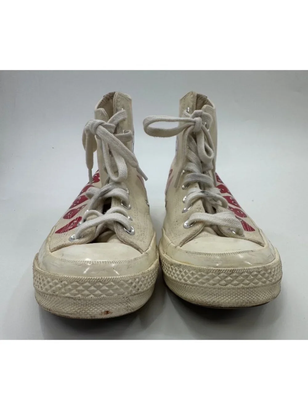 Converse Chuck Taylor All Star High Top CDG Play Red Heart Sneakers M 5 W 7
